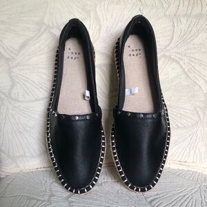 A New Day Black Flats Slip-On Loafers